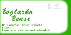 boglarka bense business card