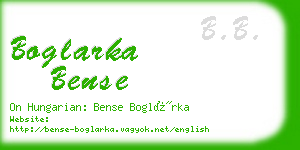 boglarka bense business card